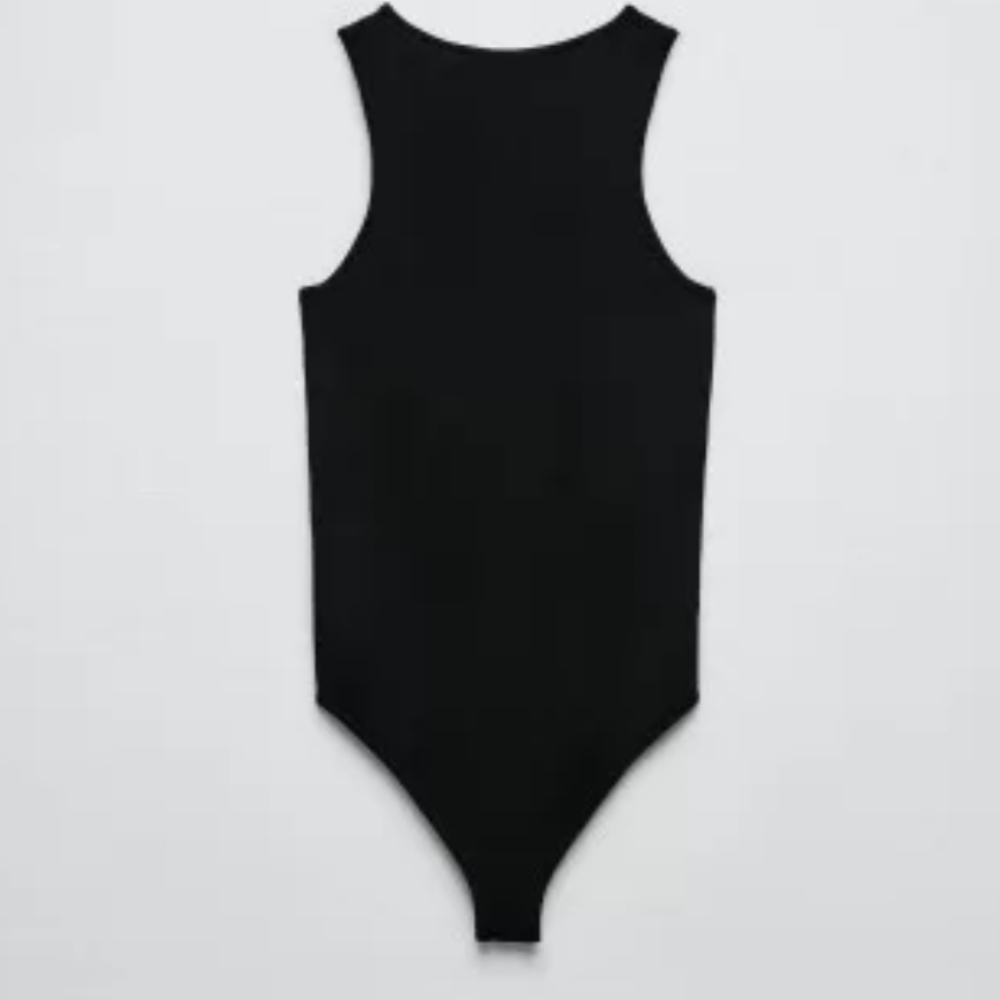 EXTRA FINE KNIT BODYSUIT BLACK
